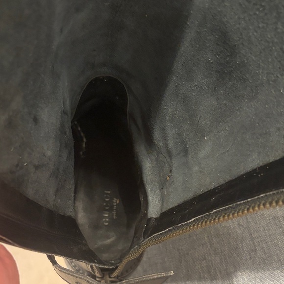 GUCCI Black Knee-High Leather Riding Boots - Picture 12 of 14